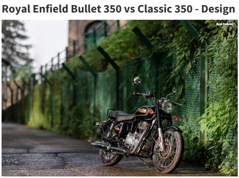 Novo Royal Enfield Bullet vs Classic 350 Principais diferenças The