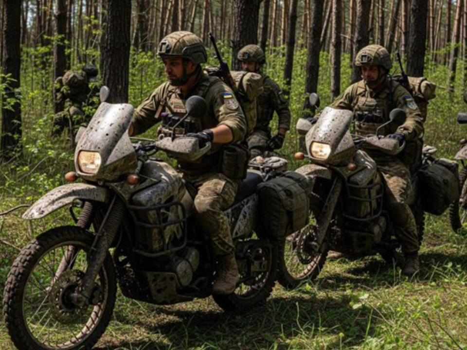 Motos do Exército Ucraniano na Guerra